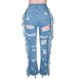 sexy ripped jeans pants S390313