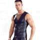 sexy men leather t-shirt top N801