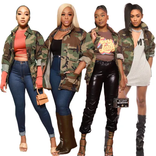 women camouflage jacket S390420