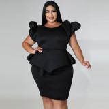 Plus size women skirt set 4591