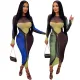 women long sleeve maxi dress 4596