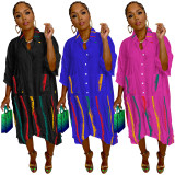 Women spring fashion blouse dress 4580