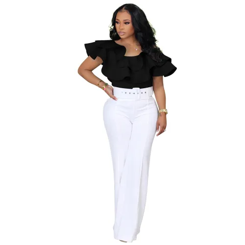 Ladies sexy ruffle top 4616