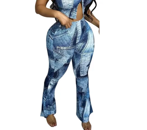 Ladies women fashion streetwear pants LD83224