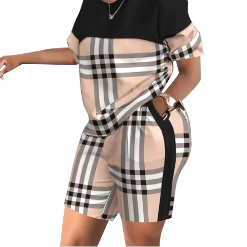 Ladies summer short set LD83196