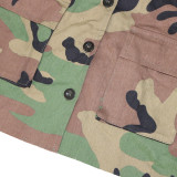 women sleeveless camouflage vest S390511