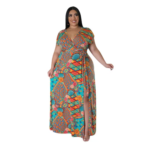 plus size women clothes maxi dress 4627