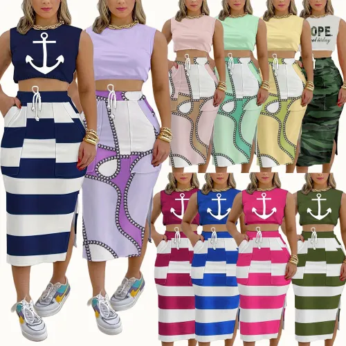 two piece  skirt set S390480