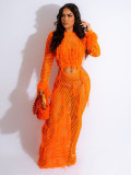 Sexy tassel hollow out beach  dress Z0288