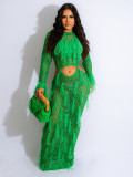 Sexy tassel hollow out beach  dress Z0288