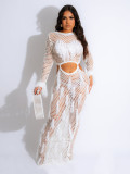 Sexy tassel hollow out beach  dress Z0288