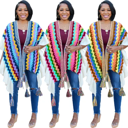 sexy crochet  tassel cape CM8698