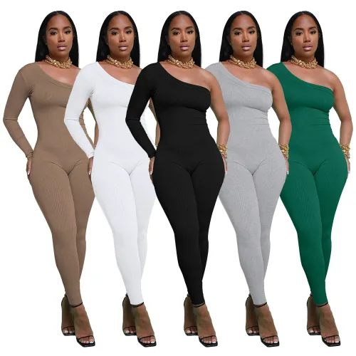 one shuolder women  jumpsuit 2809
