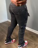 Women skinny cargo jeans F88516