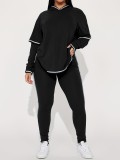 sexy hoodie two pieces pants  set S390814