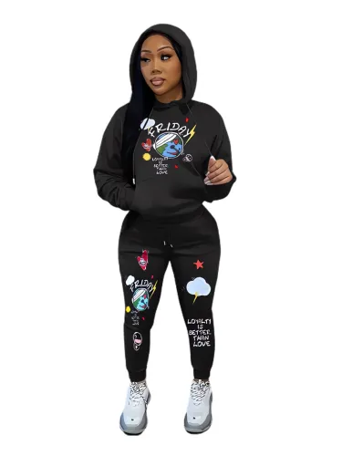 women hoodie  two pieces set S390878