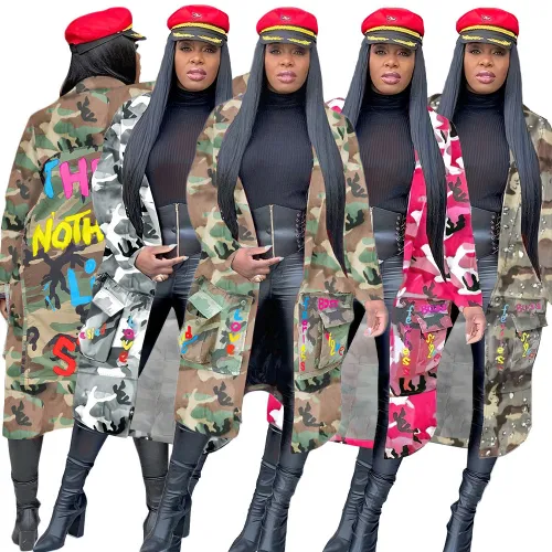 sexy camouflage long coat S3390237