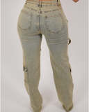 women cargo jeans  CM8708