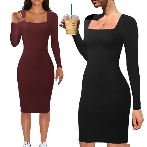 long sleeve  women dress 2832