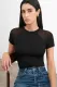 women mesh patchwork t-shirt  2846