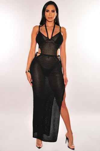 Crochet knit beach dress cover up Z0254