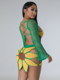 Ladies rochet knit beach dress Z0260