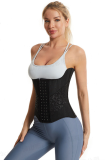 25 steel boned latex waist trainer  1107