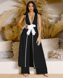 Ladies fashion wide pants set G0690