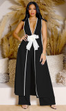 Ladies fashion wide pants set G0690