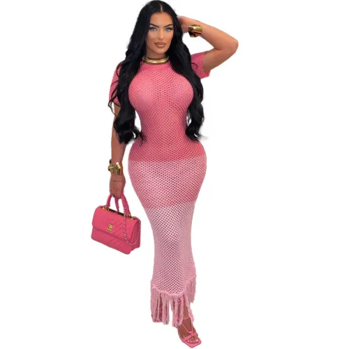 women beach wear crochet dress Z0319