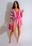 Women knit short set Z0235