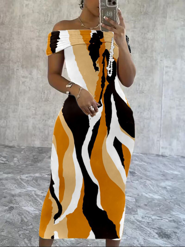 women off shoulder dress LD2137