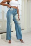 straight demin jeans pants  8288