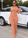Women bodysuit cargo pants set HR24062