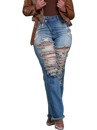 Women ripped demin jeans LD2270