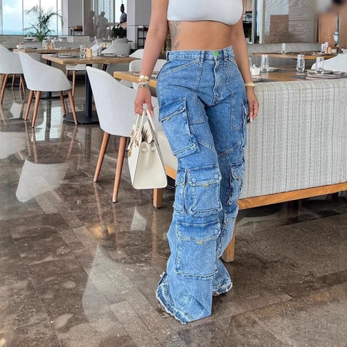 women cargo pants jeans  LD2399