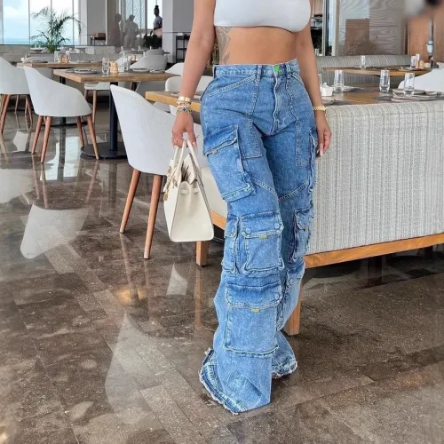 women cargo pants jeans  LD2399