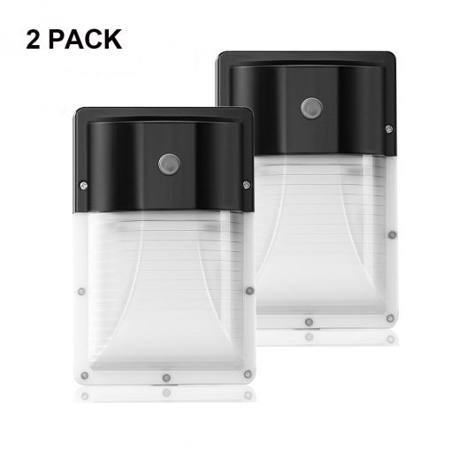 [2-PACK]13W Mini LED Wall Pack With Photocell- 1400 Lumens - 100-277VAC - 50W MH/HPS Equivalent - 5000K
