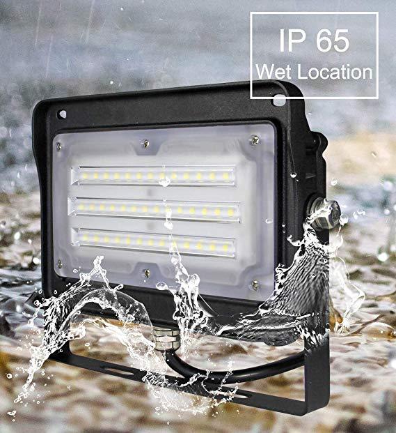 50W LED Flood Light With Photocell - 130lm/w - 6500lm - 100-277VAC - 200W MH/HPS/HID Equivalent - 5000K