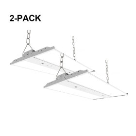 [2 Pack] 2FT - 150W (125W/165W Settable) Linear LED High Bay - 0-10V Dim - 21000lm - 120-347VAC - 525W MH/HPS Equivalent - 5000K
