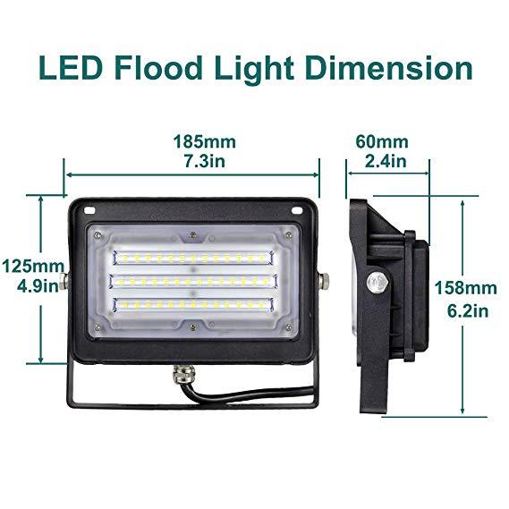 50W LED Flood Light With Photocell - 130lm/w - 6500lm - 100-277VAC - 200W MH/HPS/HID Equivalent - 5000K
