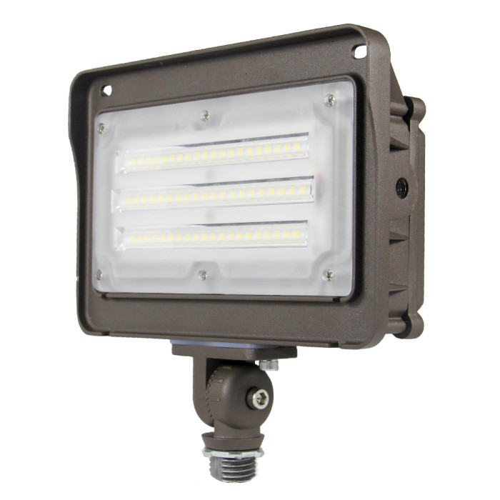 50W LED Flood Light With Photocell - 130lm/w - 6500lm - 5000K - 100-277VAC - 200W MH/HPS/HID Equivalent