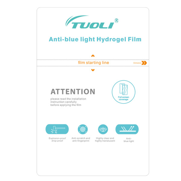 TUOLI TL-1812BS TL-3020BS TL-21 Anti-blue light Hydrogel TPU Film for phone tablet protector cutting machine 50pcs/box