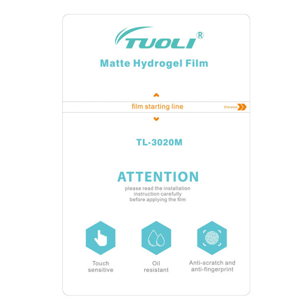TL-3020H/ TL-3020B/TL-3020M  Matte Hydrogel TPU Film for phone tablet protector cutting machine 50pcs/box