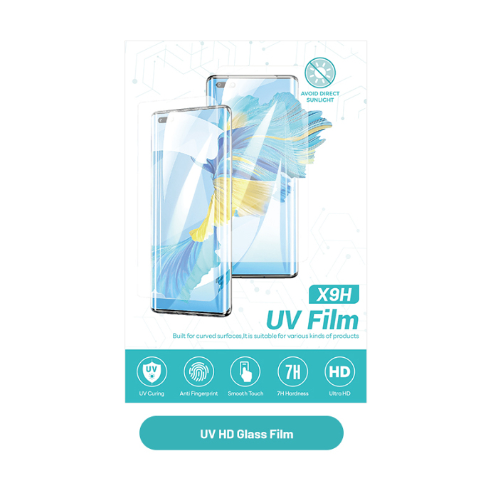 UV X9H Film 250um thickness Tempered Glass Film For iPhone Samsung Android Screen Protector For Film Cutting Machine Phone Screen Protective