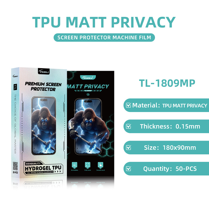 TUOLI NEW matt privacy film TL-1809MP  suit for TUOLI smart mini screen protector cutting machine