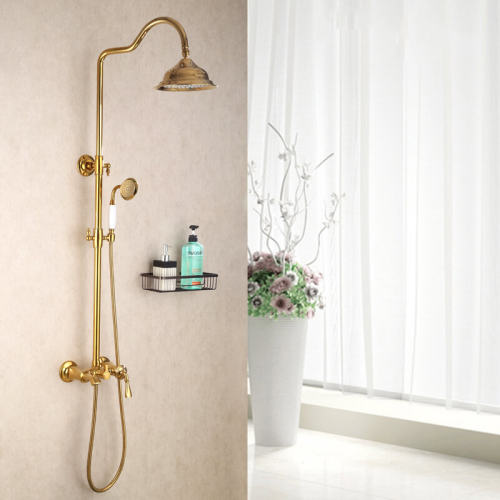 Antique Copper Shower Faucet Shower System With 8 Rain Showerhead