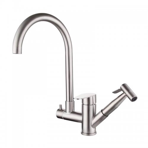 Multi Function Stainless Steel Kitchen Faucet Brushed Nickel
