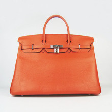 Hermes Birkin 40CM Silver Hardware Orange