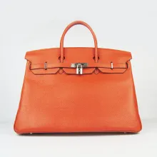 Hermes Birkin 40CM Silver Hardware Orange